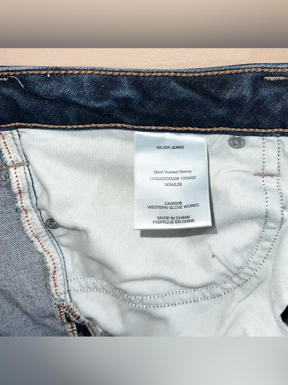 Silver Jeans CO. Most Wanted Skinny Crop Jeans Women’s 34x19 Blue Dark Wash - Picture 4 of 5